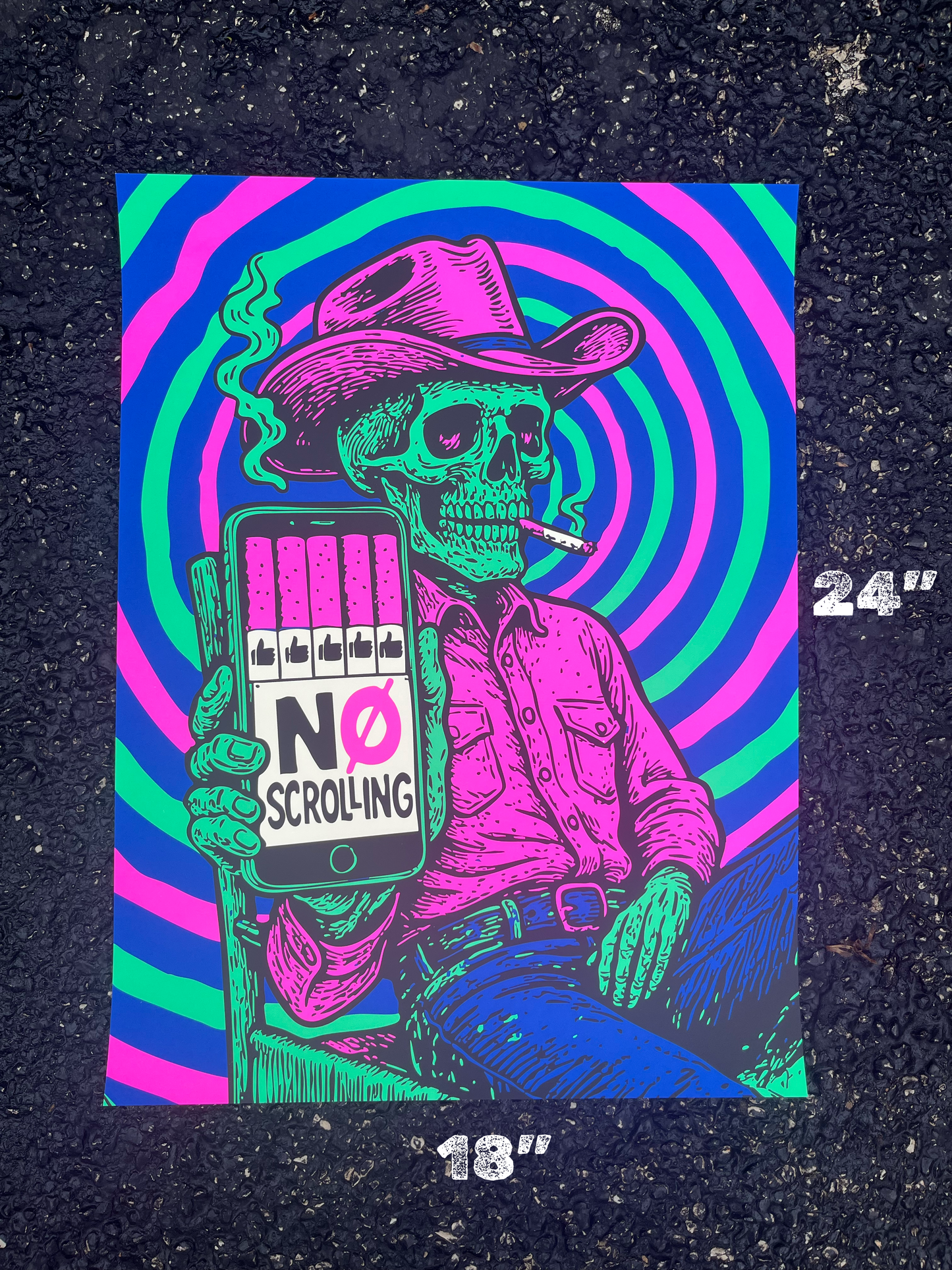 Death SCRØLL "No Scrolling" Poster (Limited)
